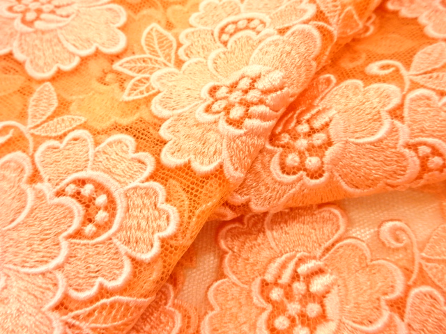  レース花模様ショール